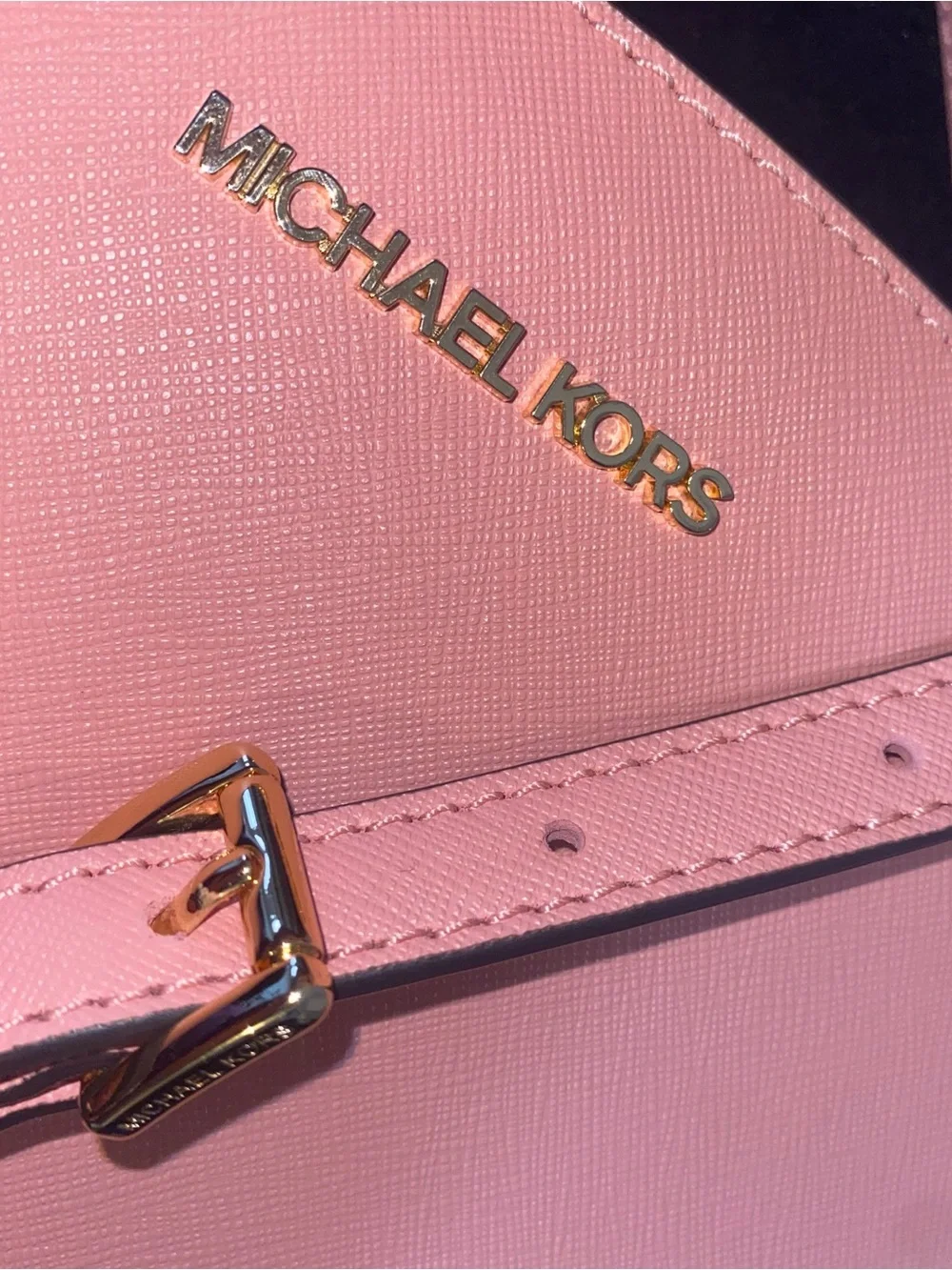 Michael Kors Pink Saffiano Crossbody Oval Bag